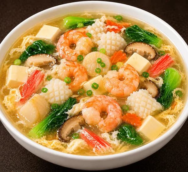 Assorted Seafood and Tofu Soup (Large)