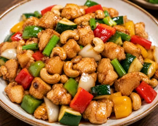 Diced Chicken with Vegetable and Cashew Nuts