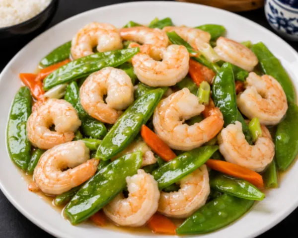 Prawns with Snow Peas