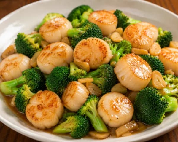 Scallops with Broccoli