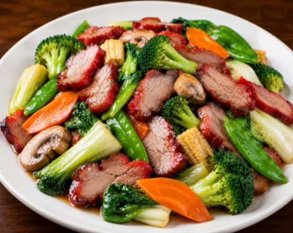 BBQ Pork and Mixed Vegetables