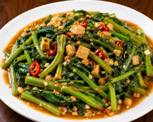 Tong Choy in Spicy Bean Curd Sauce
