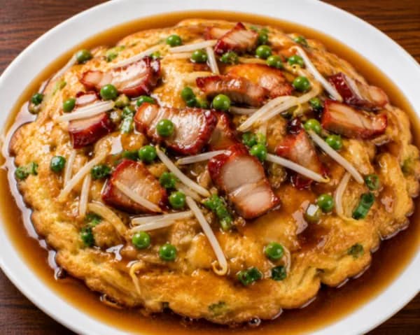 BBQ Pork Egg Foo Yung