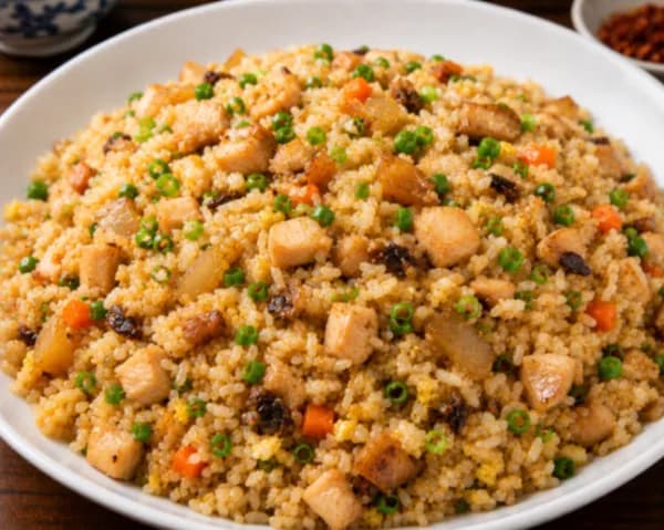 Diced Chicken and Salty Fish Fried Rice
