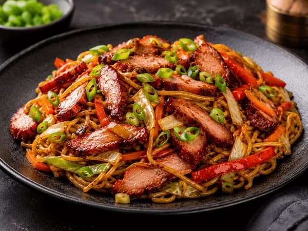 BBQ Pork-Fried Noodles