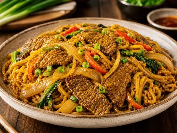 Curry Beef-Fried Noodles
