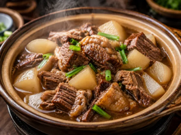 Braised Beef Brisket with Radish Hotpot